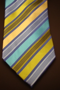 Multicolor Striped tie-blue