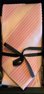 Wide Pleated Tie Box Set- soft pink