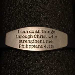 Scripture Bracelet with Plate - Philippians 4:13