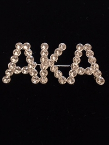 Alpha Kappa Alpha JUMBO Clear Crystal Letter Pin