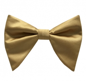 Gold Long Pre-Tied Bow Tie