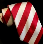Red & White Striped Tie
