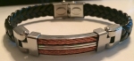 ROSE GOLD & BLACK MEN'S BRACELET 
