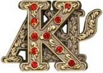 KAPPA ALPHA PSI HEIRLOOM STYLE 3D STACKED GREEK LETTER LAPEL PIN 