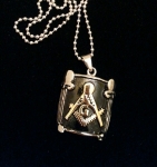  Stainless Steel Masonic Freemason Pendant Necklace 