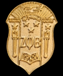 ZETA PHI BETA Gold Plated Crest