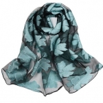 Black and Light Blue SHEER ORGANZA  Scarf