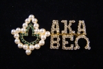 AKA 20 Pearls Ivy Leaf  BETA EPSILON OMEGA Chapter Pin