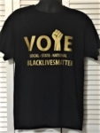 Black and Gold VOTE- T-Shirt (Medium to X-large)