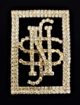 Clear Elegant Swarovski Crystal NSS lapel pin 