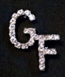 GIRLFRIENDS Clear Swarovski Crystal Lapel Pin