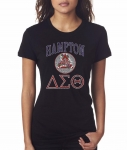 HAMPTON UNIVERSITY/DST- MY HBCU BLACK Chapter Bling T-Shirt (Sizes - small - x-large)