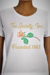  The SOCIETY, INC White Peach Rose T shirt (Sizes 2x-large- 4X large)