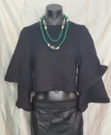 BLACK BELL SLEEVE CROP TOP-Only Small size left
