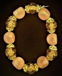 Peachy Stone with Marble Bracelet- Only 1 left!