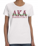  AKA Pink & Green Glitter Bling T-Shirt (size Small- X Large)