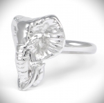   Custom Sterling Silver Elephant Ring 