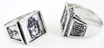  Alpha Phi Alpha Antiqued Sterling Silver Crest Ring