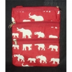  Red & White Elephant Print Cross over bag