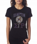 HAMPTON UNIVERSITY/SGR- MY HBCU BLACK Chapter Bling T-Shirt (Sizes - small - x-large)