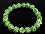 GREEN Crystal Ball  Bracelet