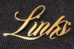  Elegant Large LINKS Script Metal Pin