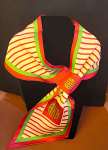  ALPHA KAPPA ALPHA SORORITY, INC. Signature AKA Small Scarf-let -PINK and GREEN STRIPE