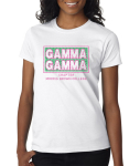 AKA GAMMA GAMMA RHINESTONE & STUDS PATTERN  BLING T- SHIRT (Sizes Small to X-large)